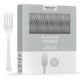 Silver Heavy-Duty Plastic Forks, 50ct